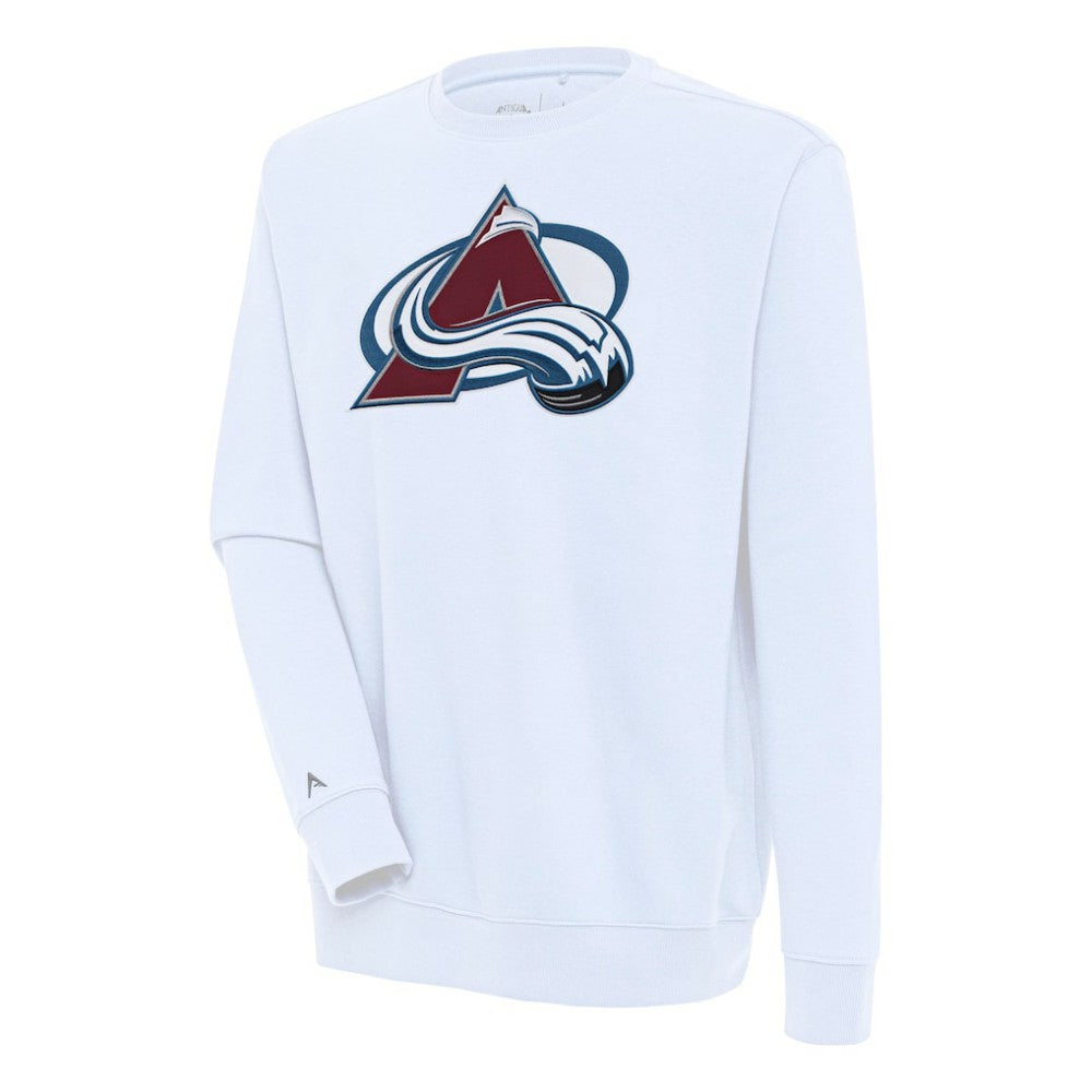 Colorado Avalanche Antigua Victory Pullover Sweatshirt - White Sweatshirts
