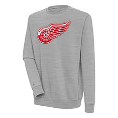 Detroit Red Wings Antigua Victory Pullover Sweatshirt - Heather Gray Sweatshirts