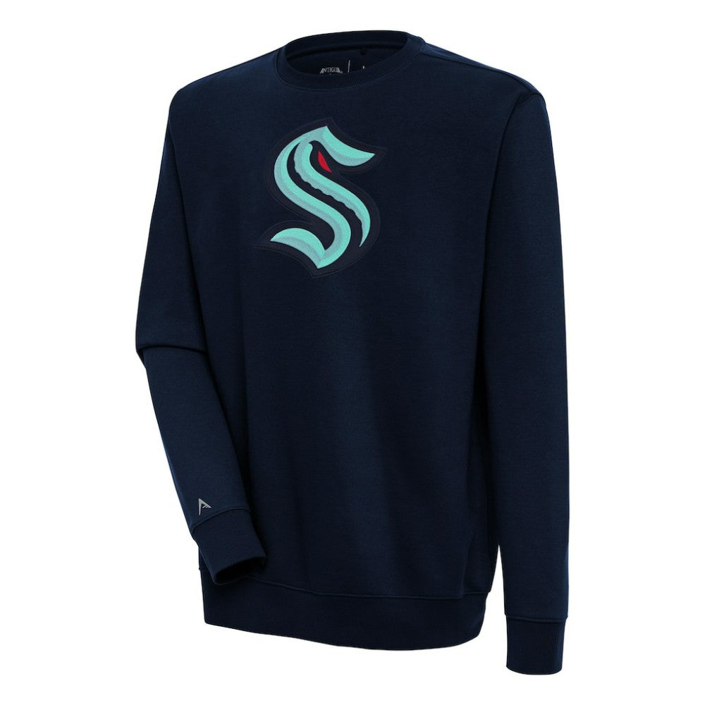 Seattle Kraken Antigua Victory Pullover Sweatshirt - Deep Sea Blue Sweatshirts