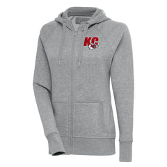Kansas City Chiefs Antigua Women's Victory Full-Zip Hoodie - Heather Gray discount