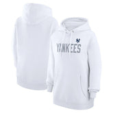 New York Yankees G-III 4Her by Carl Banks Women's Dot Print Pullover Hoodie White