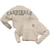 St. Louis Cardinals Women's Long Sleeve Cropped Jersey T-Shirt Cream