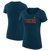 Detroit Tigers G-III 4Her by Carl Banks Women's Super-Slim Fit Lightweight Dot Print T-Shirt Navy