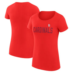 St. Louis Cardinals G-III 4Her by Carl Banks Women's Super-Slim Fit Lightweight Dot Print T-Shirt Red