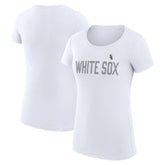 Chicago White Sox G-III 4Her by Carl Banks Women's Super-Slim Fit Lightweight Dot Print T-Shirt White