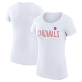 St. Louis Cardinals G-III 4Her by Carl Banks Women's Super-Slim Fit Lightweight Dot Print T-Shirt White