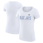 Toronto Blue Jays G-III 4Her by Carl Banks Women's Super-Slim Fit Lightweight Dot Print T-Shirt White