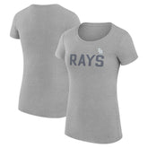 Tampa Bay Rays G-III 4Her by Carl Banks Women's Super-Slim Fit Lightweight Dot Print T-Shirt Gray