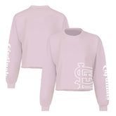 St. Louis Cardinals Women's Cropped Slouchy Long Sleeve T-Shirt Pink