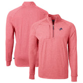 Detroit Lions Cutter & Buck Big & Tall Adapt Eco Knit Quarter-Zip Pullover Top - Heather Red discount