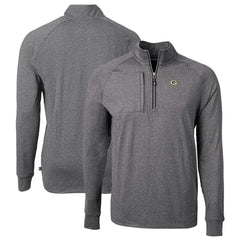 Green Bay Packers Cutter & Buck Big & Tall Adapt Eco Knit Quarter-Zip Pullover Top - Heather Black discount