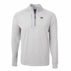 Green Bay Packers Cutter & Buck Big & Tall Adapt Eco Knit Quarter-Zip Pullover Top - Heather Gray outlet