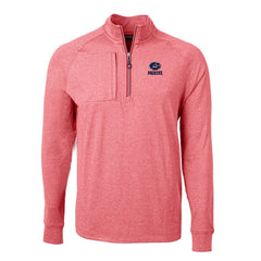 Green Bay Packers Cutter & Buck Big & Tall Adapt Eco Knit Quarter-Zip Pullover Top - Heather Red on sale