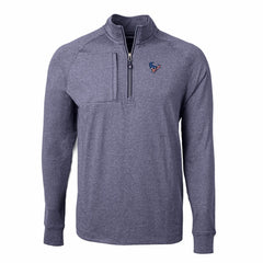 Houston Texans Cutter & Buck Big & Tall Adapt Eco Knit Quarter-Zip Pullover Top - Heather Navy discount