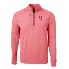 Indianapolis Colts Cutter & Buck Big & Tall Adapt Eco Knit Quarter-Zip Pullover Top - Heather Red sale