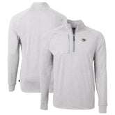 Kansas City Chiefs Cutter & Buck Big & Tall Adapt Eco Knit Quarter-Zip Pullover Top - Heather Gray cheap