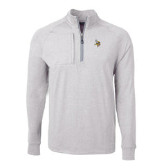 Minnesota Vikings Cutter & Buck Big & Tall Adapt Eco Knit Quarter-Zip Pullover Top - Heather Gray discount
