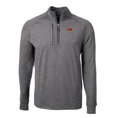 Washington Commanders Cutter & Buck Big & Tall Adapt Eco Knit Quarter-Zip Pullover Top - Heather Black discount