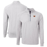 Washington Commanders Cutter & Buck Big & Tall Adapt Eco Knit Quarter-Zip Pullover Top - Heather Gray sale