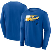 St. Louis Blues Fanatics Focus Fleece Pullover Sweatshirt - Blue Sweatshirts