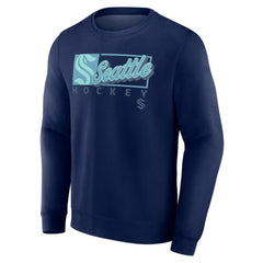 Seattle Kraken Fanatics Focus Fleece Pullover Sweatshirt - Deep Sea Blue Sweatshirts