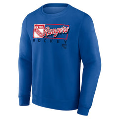 New York Rangers Fanatics Focus Fleece Pullover Sweatshirt - Royal Sweatshirts