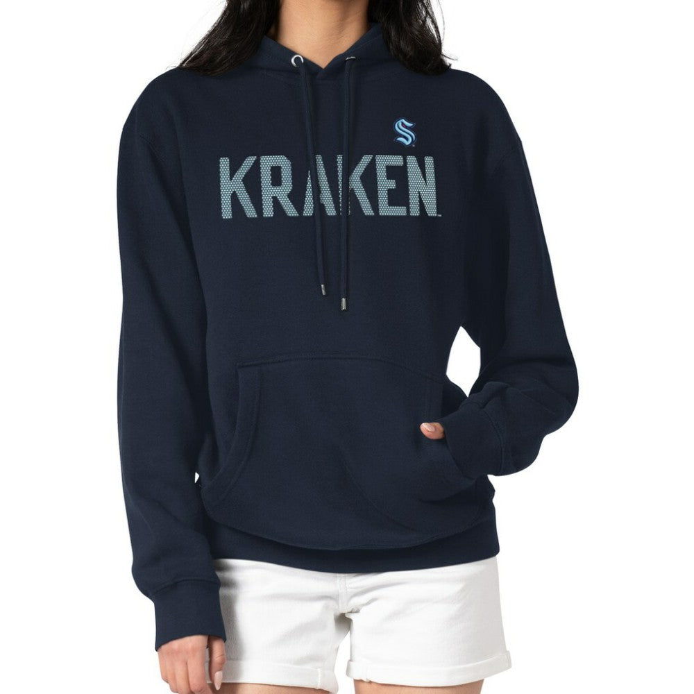 Seattle Kraken G-III 4Her by Carl Banks Women's Dot Print Pullover Hoodie - Navy Hoodies