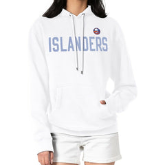New York Islanders G-III 4Her by Carl Banks Women's Dot Print Pullover Hoodie - White Hoodies