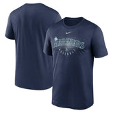 Seattle Mariners Wordmark Outline Legend T-Shirt Navy