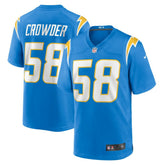 Tae Crowder Los Angeles Chargers Team Game Jersey - Powder Blue online