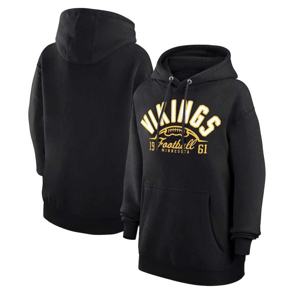 Minnesota Vikings Starter Unisex Half Ball Team Fleece Pullover Hoodie - Black cheap