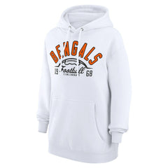 Cincinnati Bengals Starter Unisex Half Ball Team Fleece Pullover Hoodie - White sale