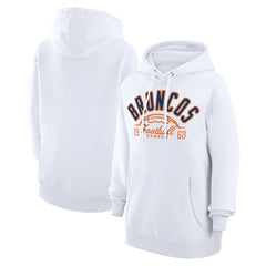 Denver Broncos Starter Unisex Half Ball Team Fleece Pullover Hoodie - White cheap