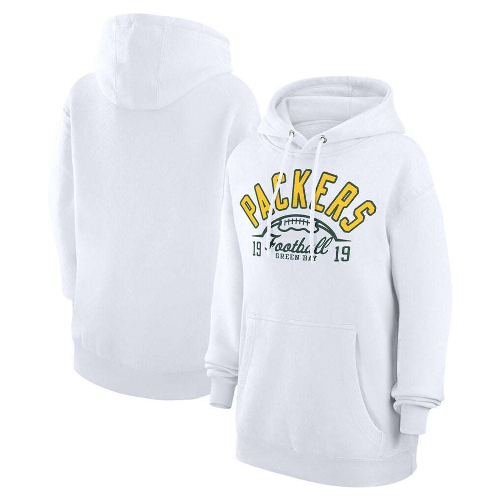 Green Bay Packers Starter Unisex Half Ball Team Fleece Pullover Hoodie - White discount