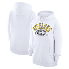 Pittsburgh Steelers Starter Unisex Half Ball Team Fleece Pullover Hoodie - White online