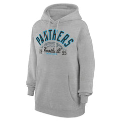 Carolina Panthers Starter Unisex Half Ball Team Fleece Pullover Hoodie - Heather Gray on sale