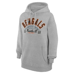 Cincinnati Bengals Starter Unisex Half Ball Team Fleece Pullover Hoodie - Heather Gray for sale