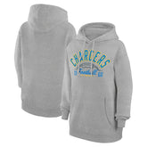 Los Angeles Chargers Starter Unisex Half Ball Team Fleece Pullover Hoodie - Heather Gray sale