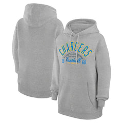 Los Angeles Chargers Starter Unisex Half Ball Team Fleece Pullover Hoodie - Heather Gray sale