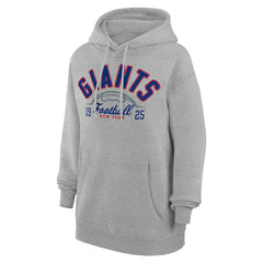 New York Giants Starter Unisex Half Ball Team Fleece Pullover Hoodie - Heather Gray discount