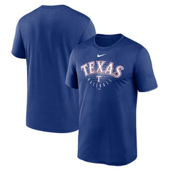 Texas Rangers Wordmark Outline Legend T-Shirt Royal