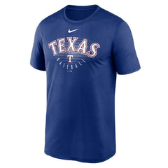 Texas Rangers Wordmark Outline Legend T-Shirt Royal