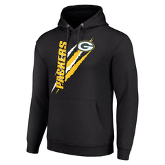 Green Bay Packers Starter Unisex Color Scratch Fleece Pullover Hoodie - Black discount