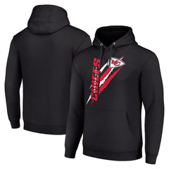 Kansas City Chiefs Starter Unisex Color Scratch Fleece Pullover Hoodie - Black on sale