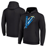Los Angeles Chargers Starter Unisex Color Scratch Fleece Pullover Hoodie - Black discount