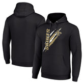 New Orleans Saints Starter Unisex Color Scratch Fleece Pullover Hoodie - Black for sale
