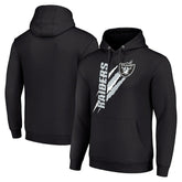 Las Vegas Raiders Starter Unisex Color Scratch Fleece Pullover Hoodie - Black cheap