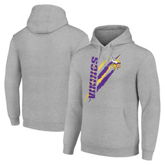Minnesota Vikings Starter Unisex Color Scratch Fleece Pullover Hoodie - Heather Gray cheap