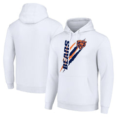 Chicago Bears Starter Unisex Color Scratch Fleece Pullover Hoodie - White on sale