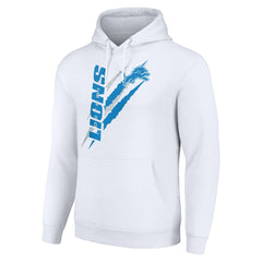 Detroit Lions Starter Unisex Color Scratch Fleece Pullover Hoodie - White cheap